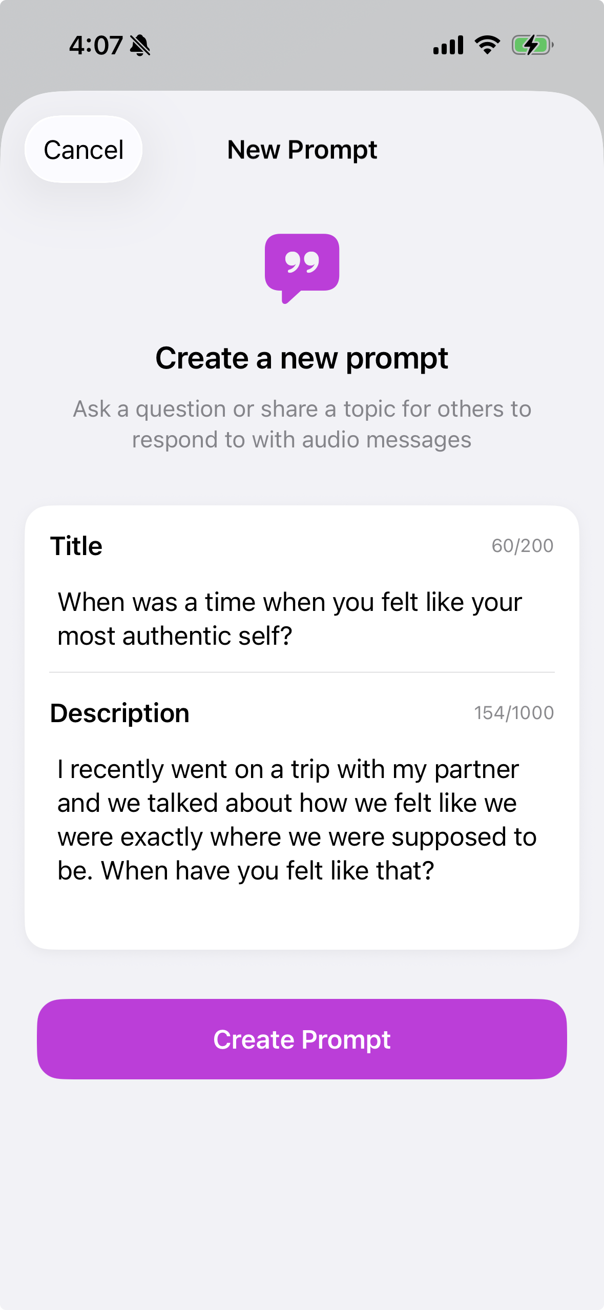 Create New Prompt