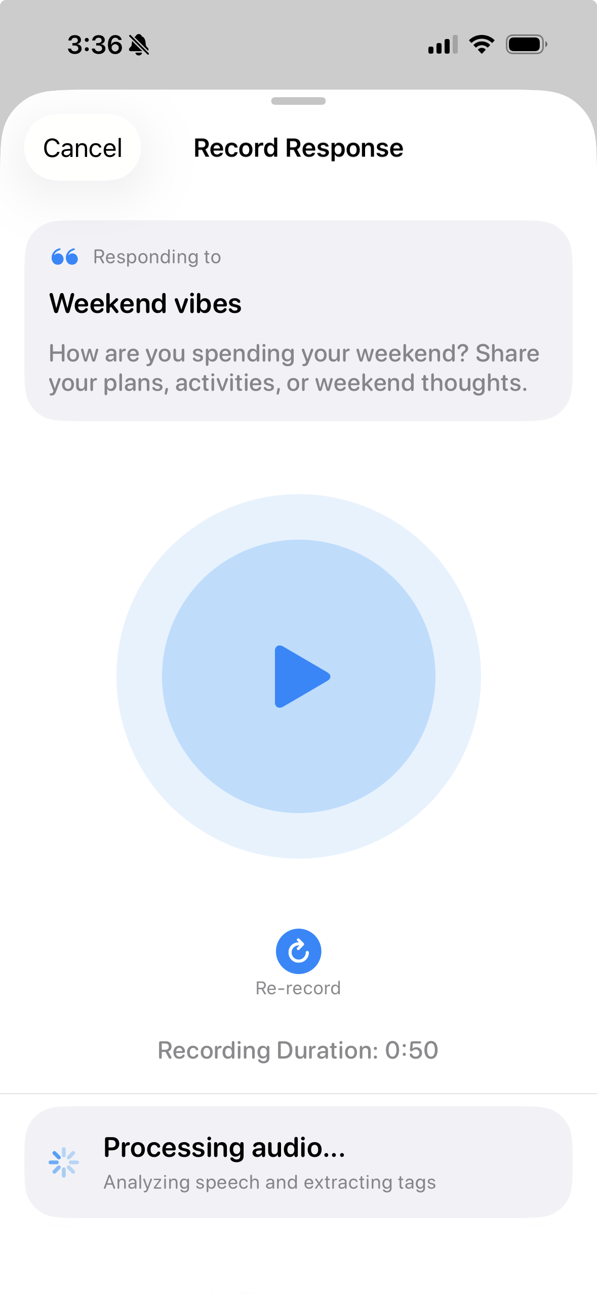 AudioSocial Recording Interface